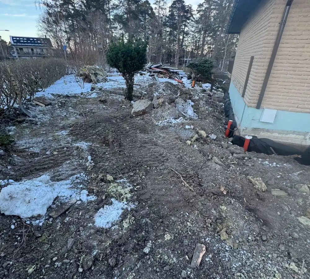 tomtplanering terrassering täby